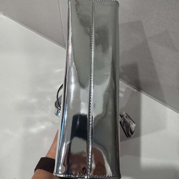 Prada Mini Spazzolato Re-Edition 1995 Bag Metallic Silver - Picture 10 of 16